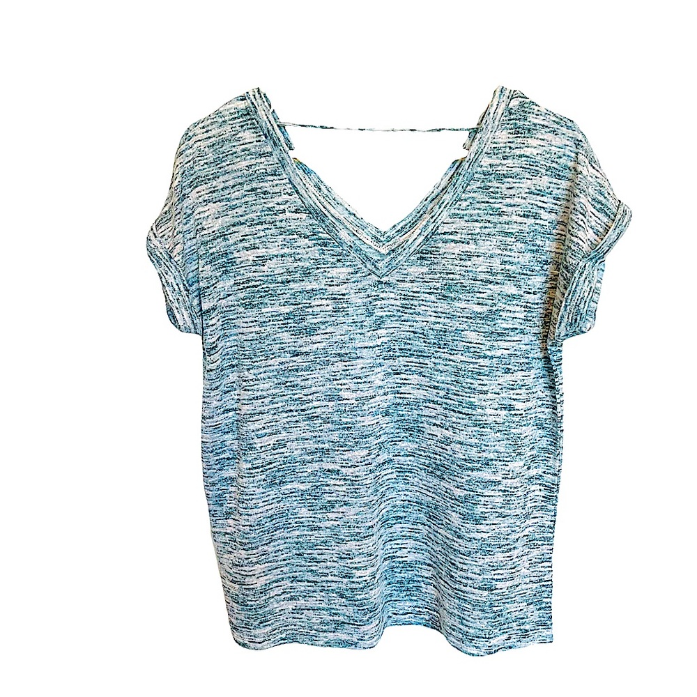 BOBEAU Stitch-Fix & Nordstrom’s V-neck Davie Top Short Cuffed-Sleeve Size S